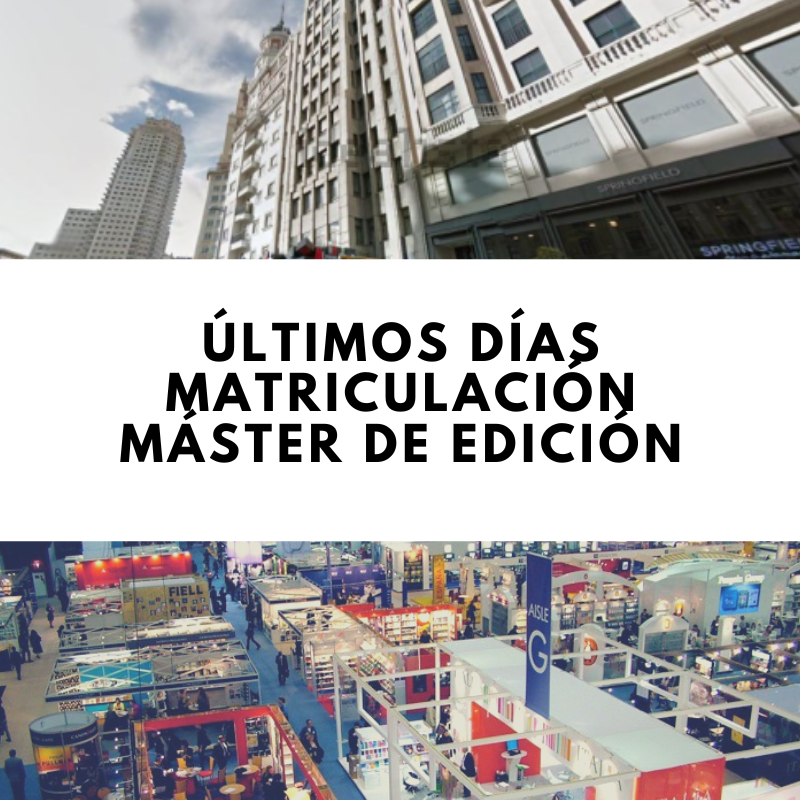 Últimos días para matricularse en el IX Máster de Edición de Taller de los Libros